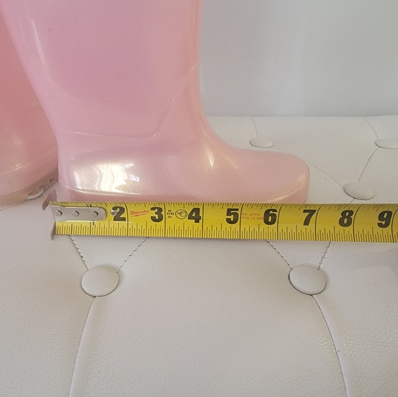 Cat & Jack Toddler Girl’s Light Pink Shimmer Pull-on Rain Boots Size 9 - Picture 10 of 12